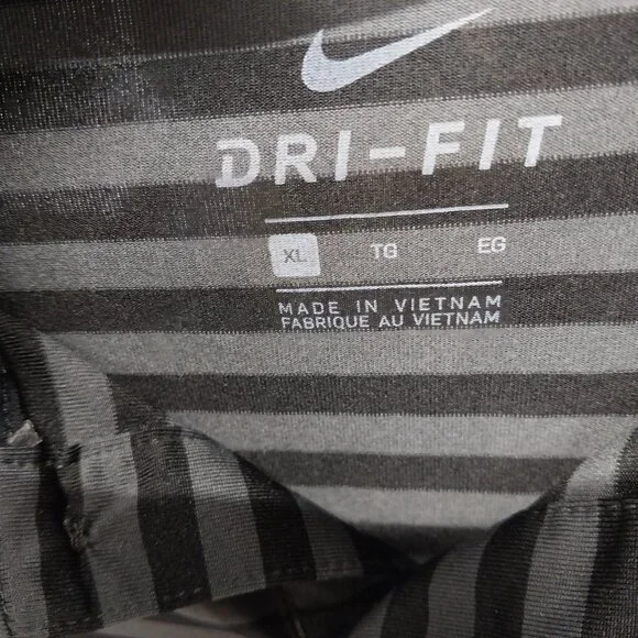 3125 Size XL Nike Golf Dri-Fit Polo Shirt in Black and Grey - Picture 6 of 7